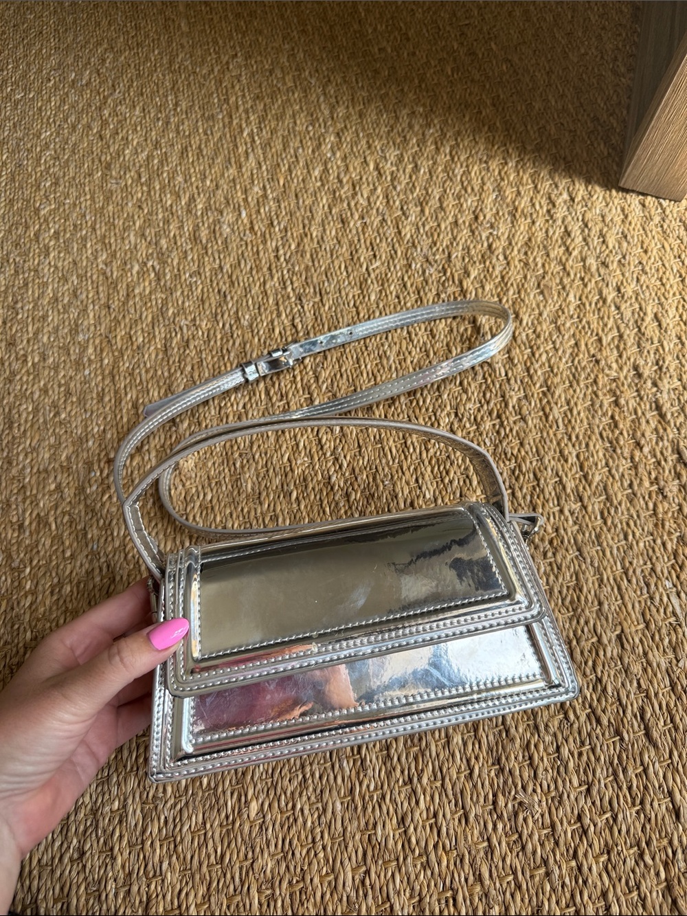 Zara Metallic Crossbody Woman Bag